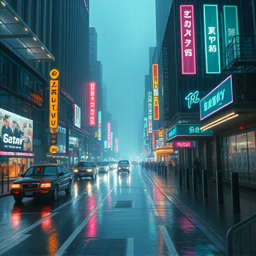 Cyberpunk Cityscape - Explore a neon-lit metropolis in this action adventure.