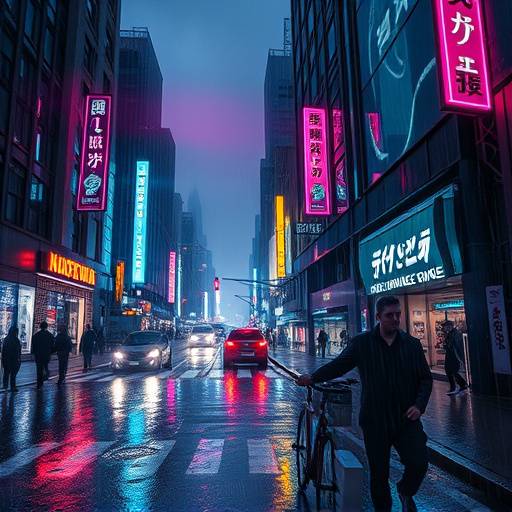 Cyberpunk Cityscape - Explore a neon-lit metropolis in this action adventure.