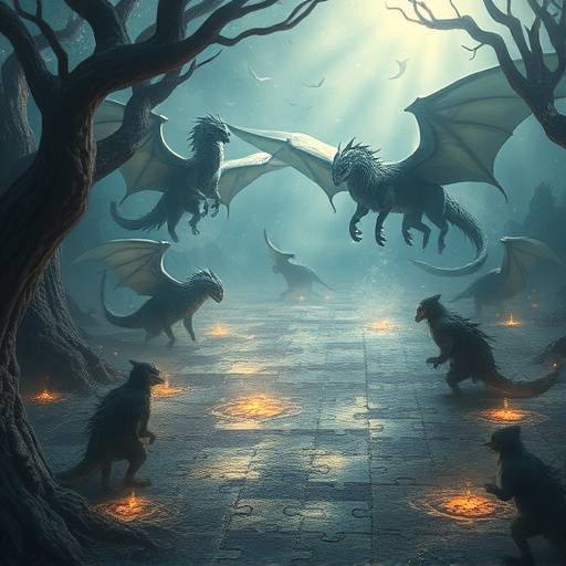 Mystic Realms - A magical world of puzzles and enchanting creatures.